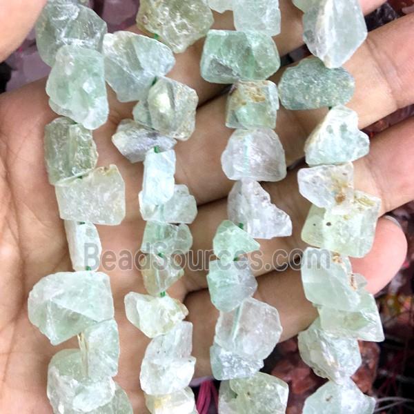 Prehnite nugget chip beads, freeform