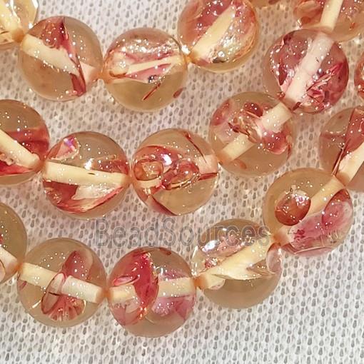 round Resin Beads, red