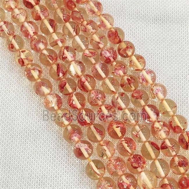 round Resin Beads, red