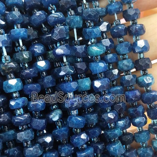 Apatite Beads, faceted rondelle