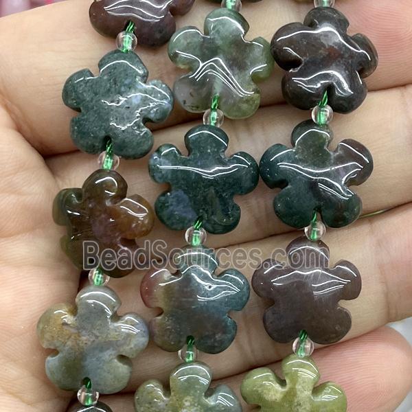 Indian Agate flower beads