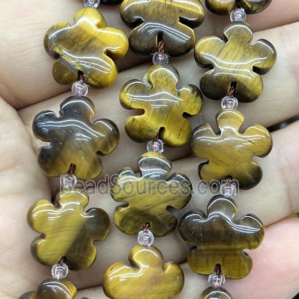 Tiger eye stone flower beads