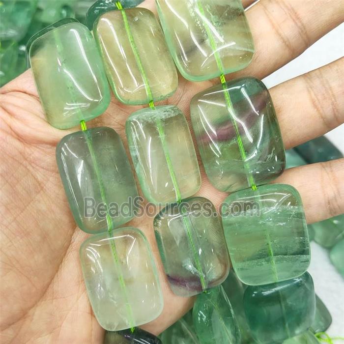 green Fluorite Beads, rectangle