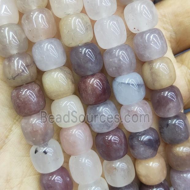 round Lodalite barrel Beads multicolor