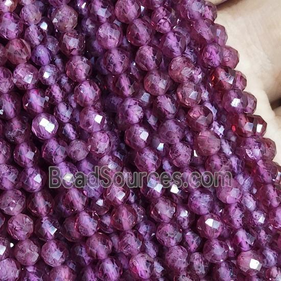 Garnet Beads Faceted Round