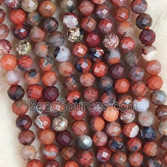 Red Jasper Beads Tiny Faceted Round