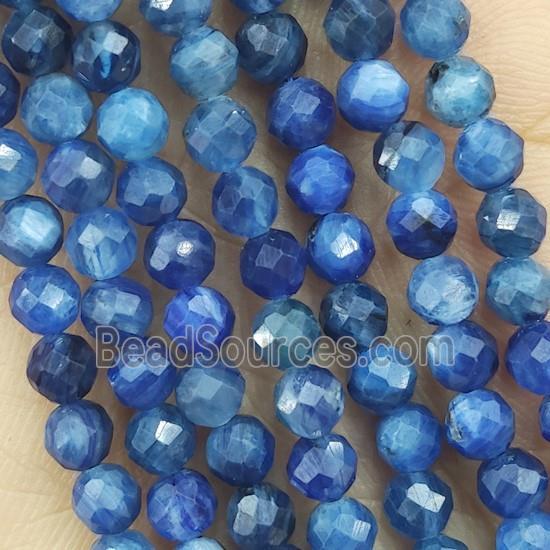 Blue Kyanite Beads Faceted Round A-Grade