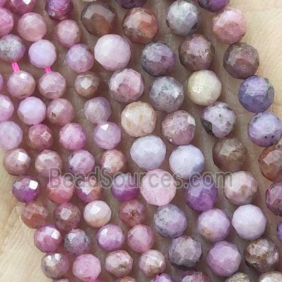 Ruby Beads Seed Faceted Round