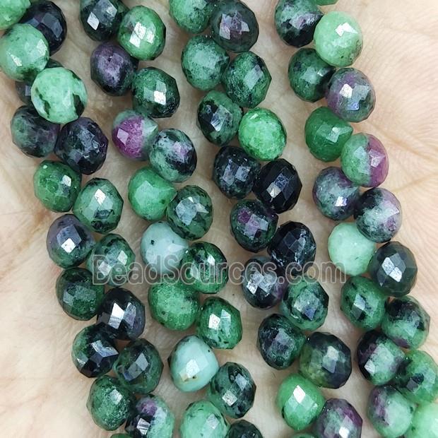 Natural Ruby Zoisite Teardrop Beads Topdrilled