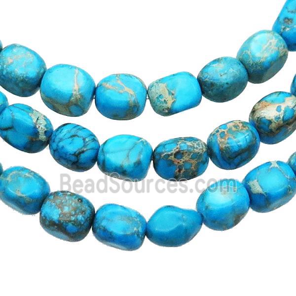 Blue Imperial Jasper Beads Freeform