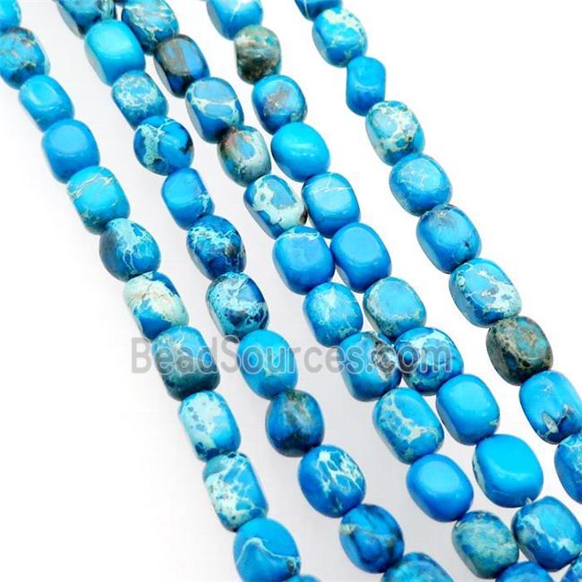 Blue Imperial Jasper Beads Freeform