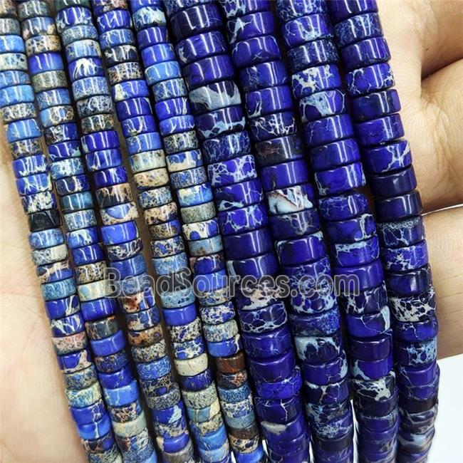 DarkBlue Imperial Jasper Heishi Spacer Beads