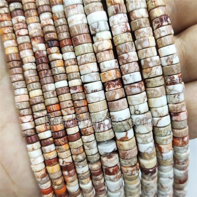 Natural Imperial Jasper Heishi Spacer Beads