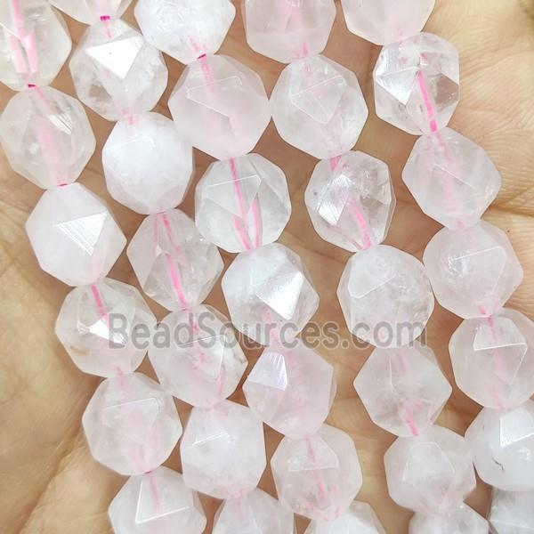 Pink Rose Quartz Beads Cut Round