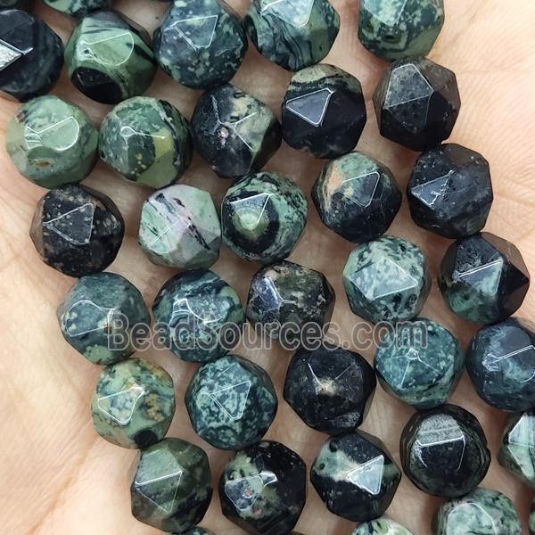 Green Kambaba Jasper Beads Cut Round