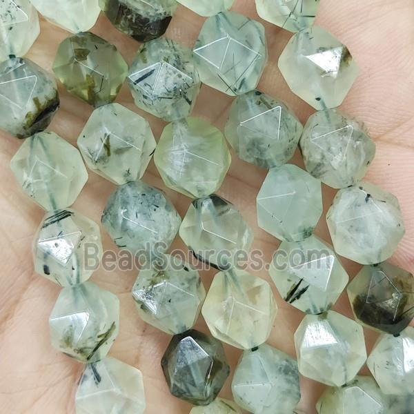 Green Prehnite Beads Cut Round