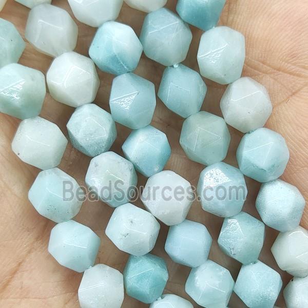 Blue Amazonite Beads Round Cut