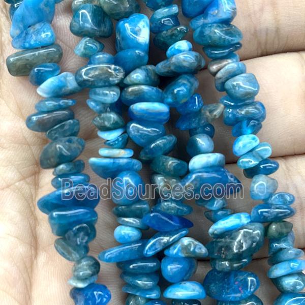 Blue Apatite Beads Chip Freeform