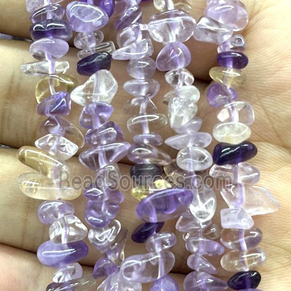 Ametrine Chip Beads Freeform