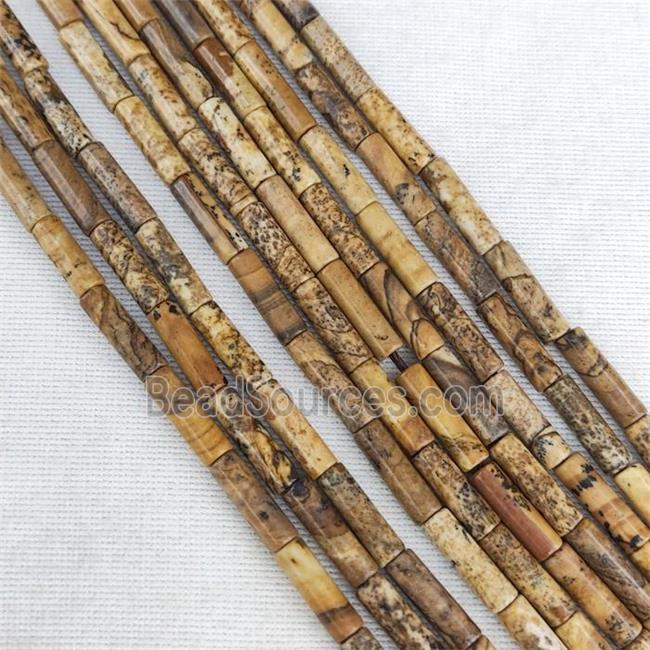 Picture Jasper Tube Beads