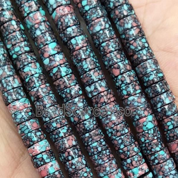 Synthetic Turquoise Heishi Beads Multicolor