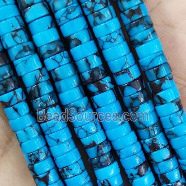 Blue Synthetic Turquoise Beads Heishi