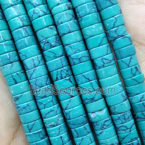 Green Synthetic Turquoise Beads Heishi