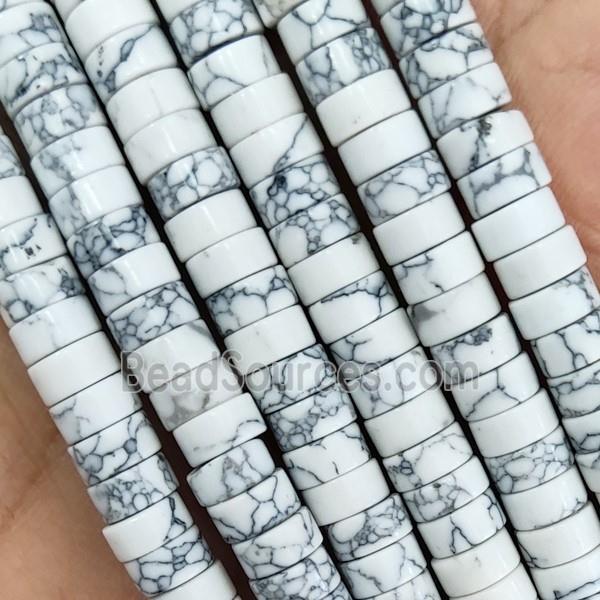 White Synthetic Turquoise Beads Heishi