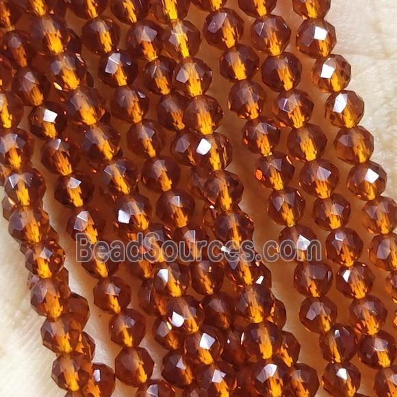 Crystal Glass Beads Faceted Round