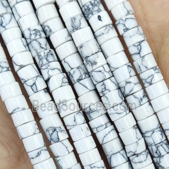 White Turquoise Heishi Beads Dye