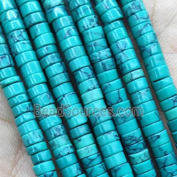Green Turquoise Heishi Beads Dye