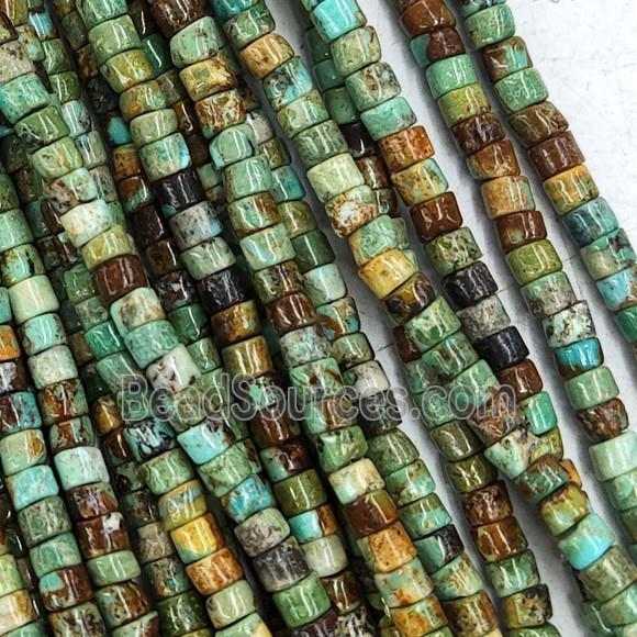 Natural Hubei Turquoise Heishi Beads Green