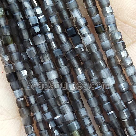 Ice Obsidian Cube Beads