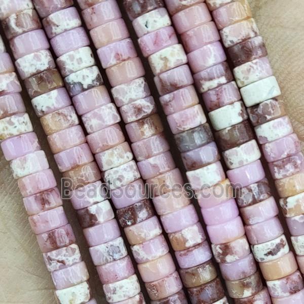 Pink Dye Imperial Jasper Heishi Beads