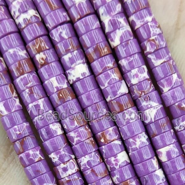 Purple Dye Imperial Jasper Heishi Beads