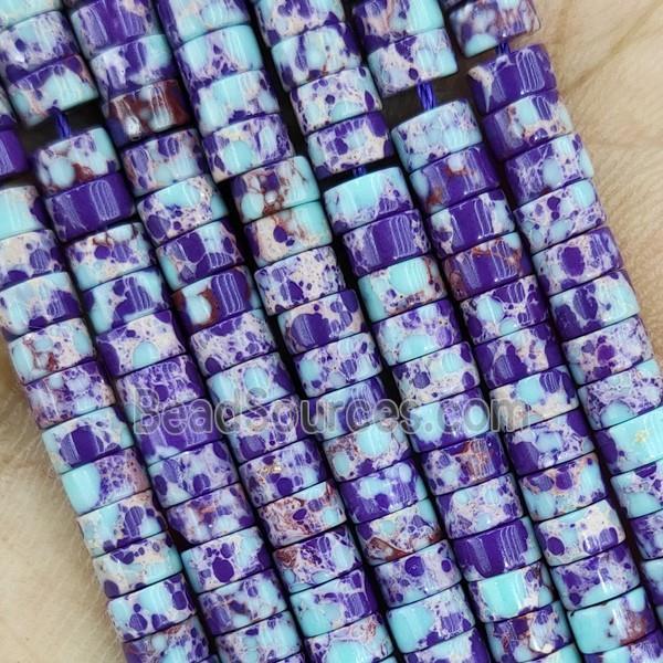 Purple Dye Imperial Jasper Heishi Beads