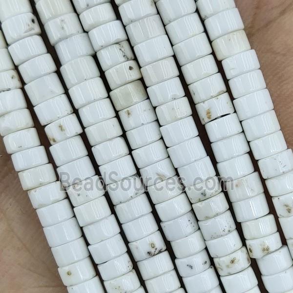 White Magnesite Turquoise Heishi Beads