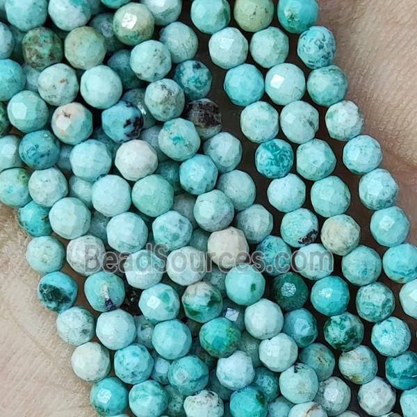 Natural Peruvian Turquoise Beads Faceted Round