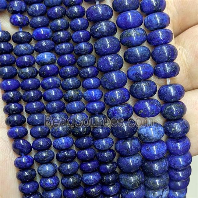 Natural Lapis Lazuli Beads Smooth Rondelle Blue Dye