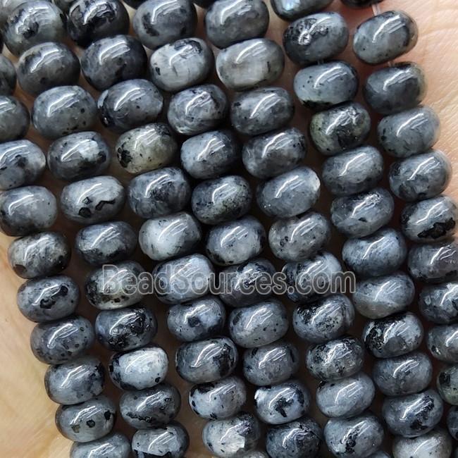 Black Labradorite Rondelle Beads Smooth