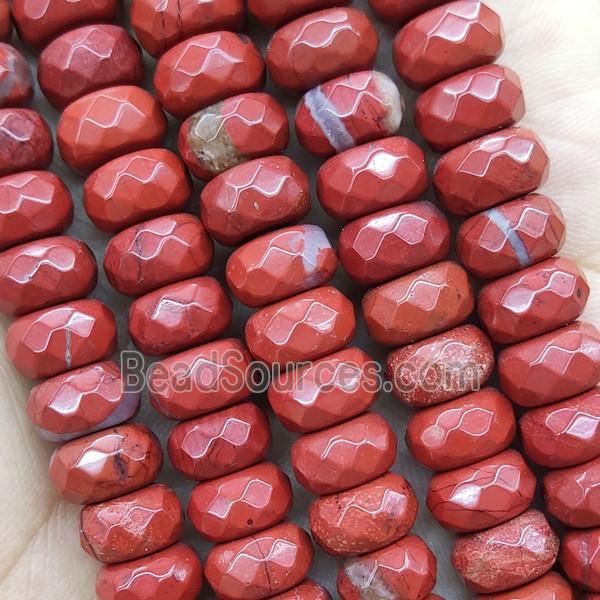 Red Jasper Beads Faceted Rondelle