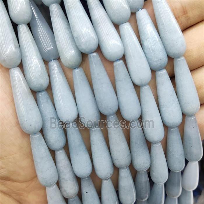 Blue Aquamarine Teardrop Beads Dye