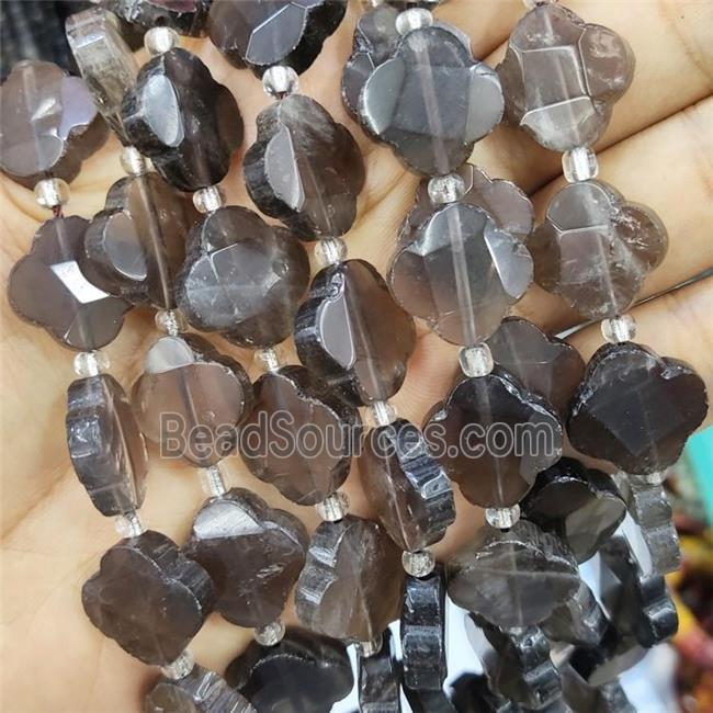 Smoky Quartz Clover Beads