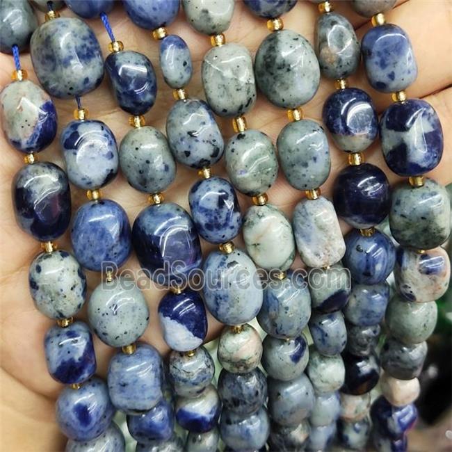 Blue Sodalite Nugget Beads Freeform Polished