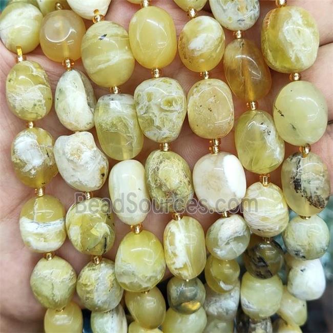 Yellow Opal Nugget Beads Freeform Polished