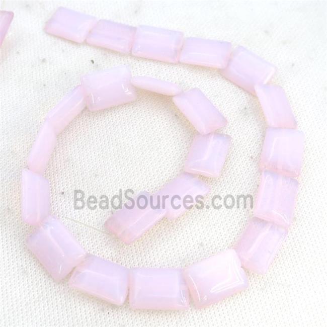 Pink Opalite Rectangle Beads