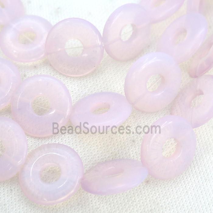 Pink Opalite Donut Beads