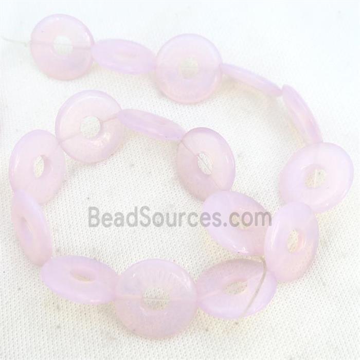 Pink Opalite Donut Beads