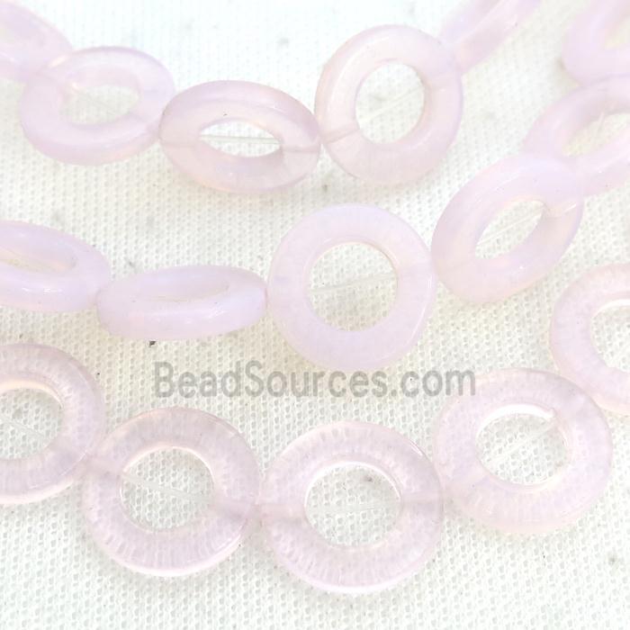 Pink Opalite Circle Beads