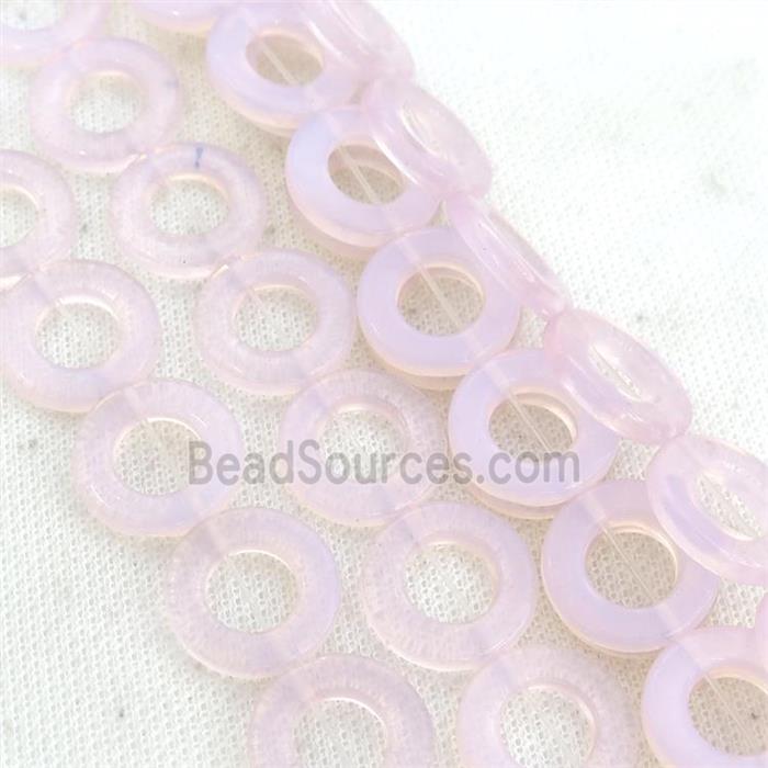Pink Opalite Circle Beads